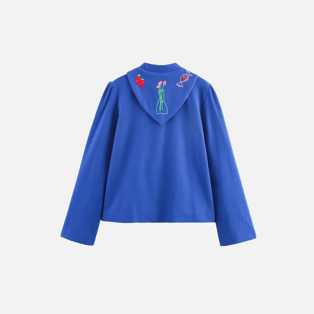 Embroidered Art Patch Casual Jacket