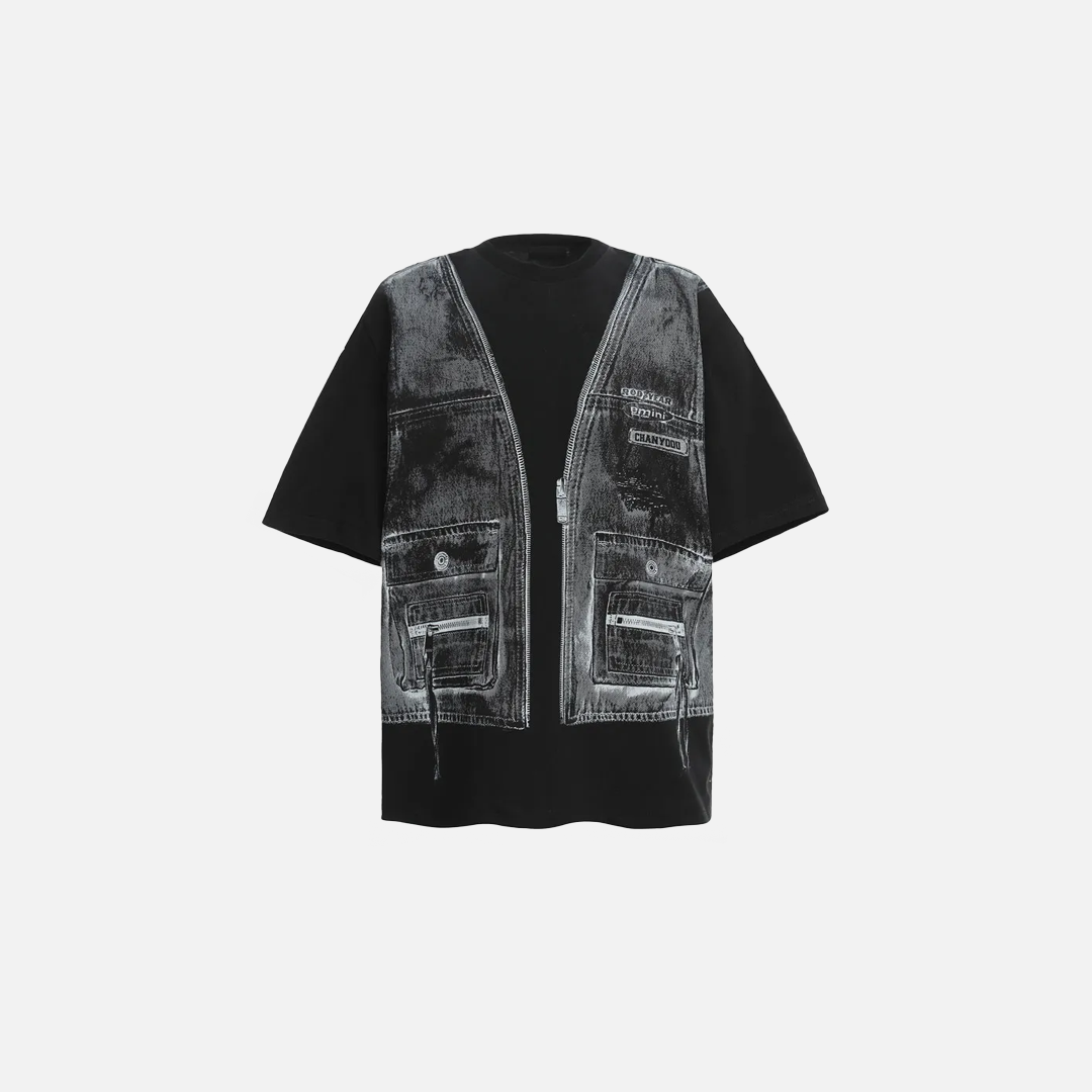 Vintage-Denim-Tanktop mit Grafik