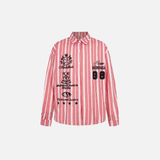 Chemise à carreaux à manches longues brodée avec badge Vintage Vibe