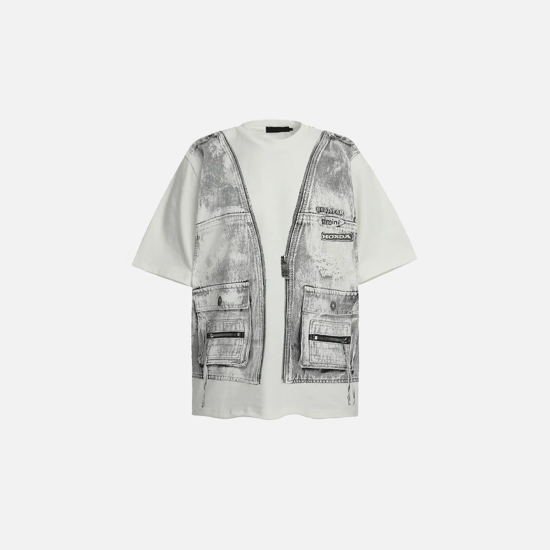 Vintage-Denim-Tanktop mit Grafik