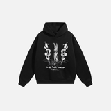 Streetwear Black Hip Hop Aesthetic Graphic Hoodie