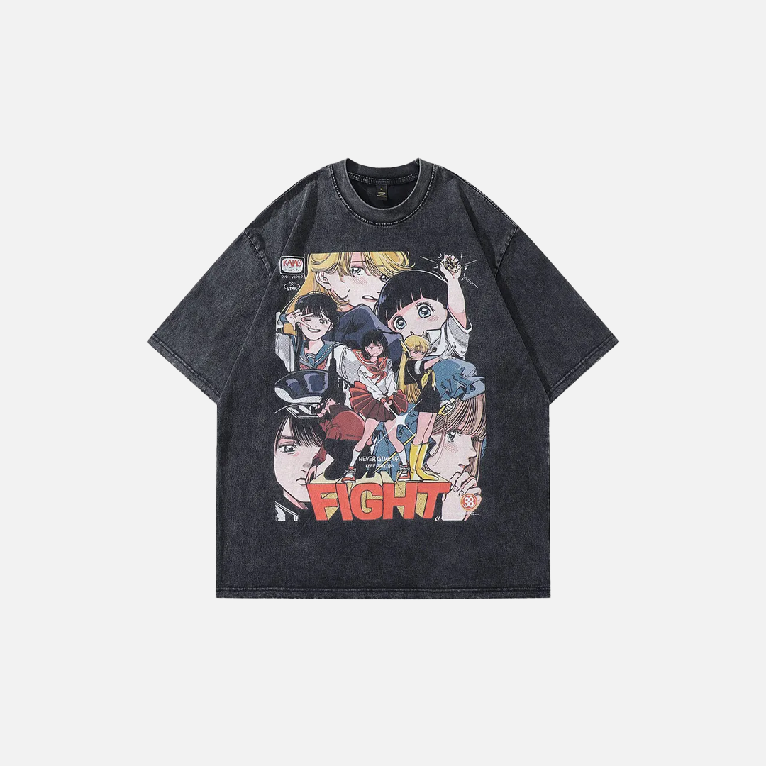 Vintage Hip Hop Graphic Print T-Shirt
