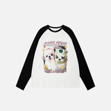 Oversized Dogs Picture Long Sleeve Sweatshirts
