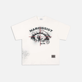 グラフィックアイプリント ルーズコットン半袖Tシャツ