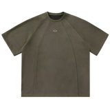 Vintage Splicing Suede T Shirt