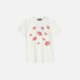 Vielseitiges, süßes Baumwoll-T-Shirt mit auffälligem Grafikdruck