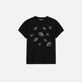 Vielseitiges, süßes Baumwoll-T-Shirt mit auffälligem Grafikdruck