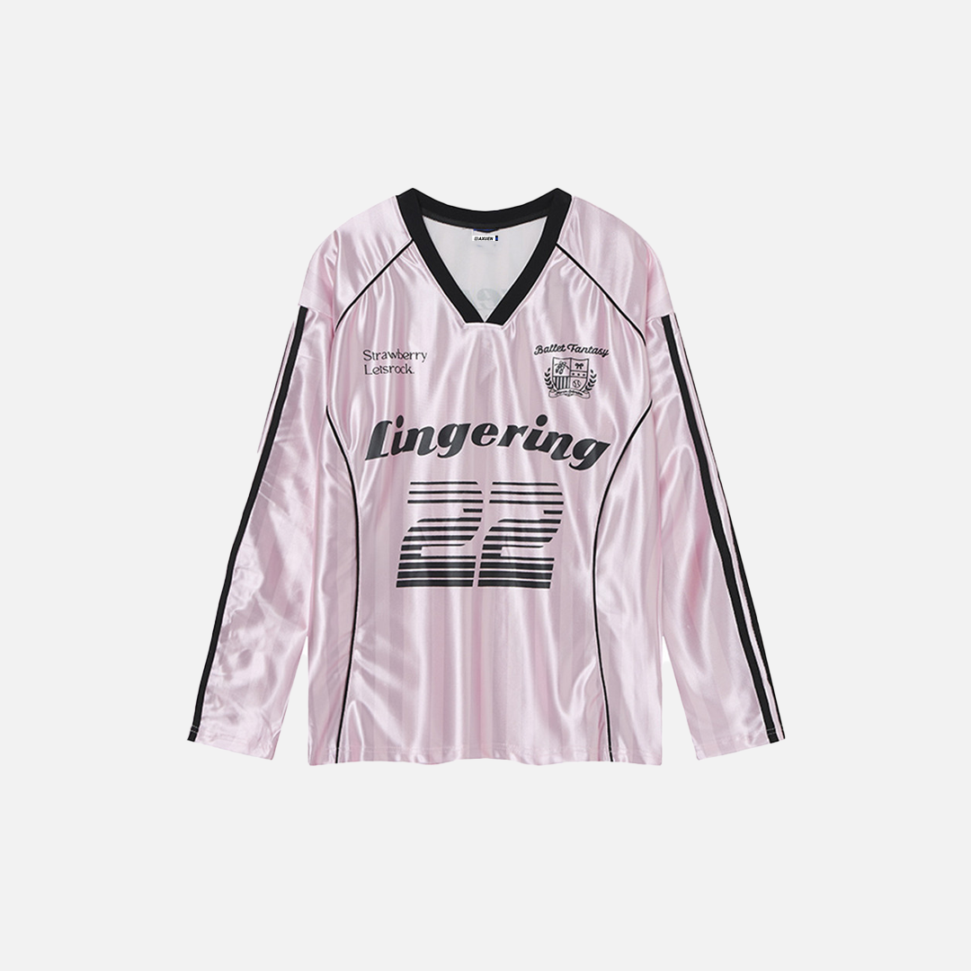 Stylish Long Sleeve V-Neck Jersey Long Sleeve T-Shirt