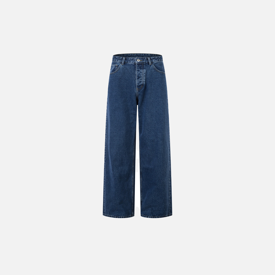 Y2K American Style Button-Fly Denim Straight Leg Jeans
