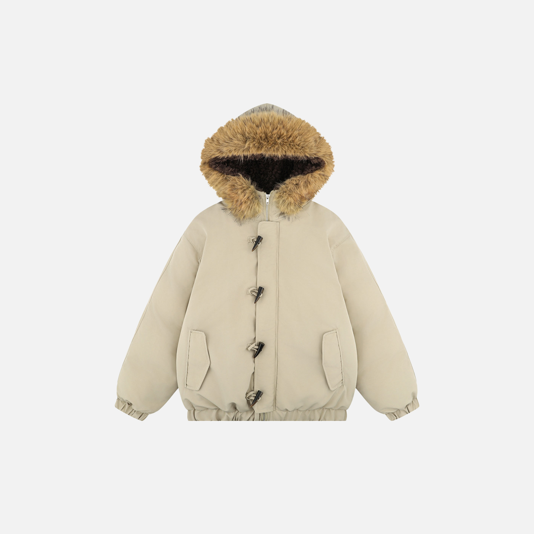 Veste bomber d'hiver épaisse à capuche zippée