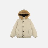 Veste bomber d'hiver épaisse à capuche zippée