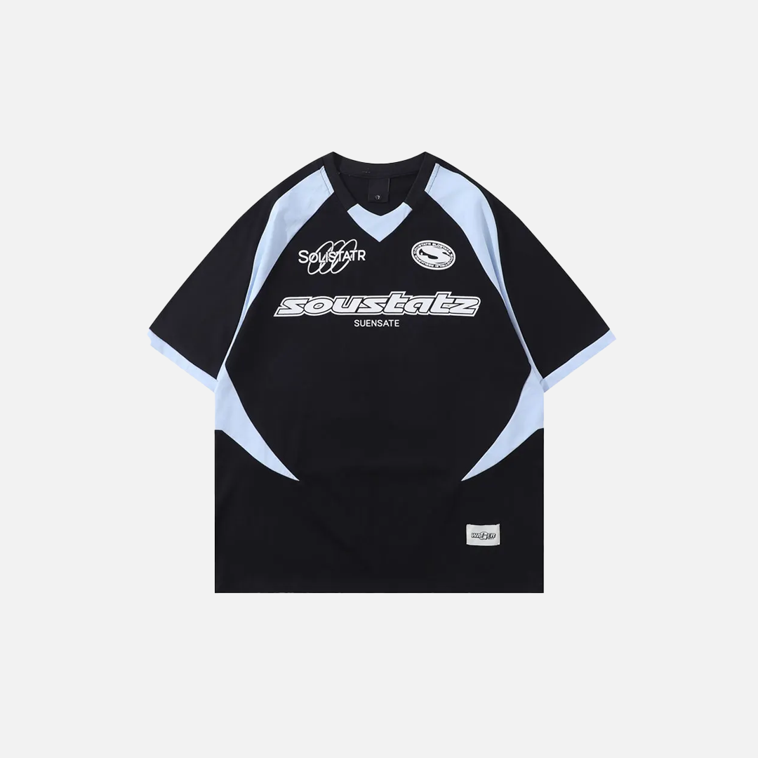 Breathable Graphic Print Racing Sports Cotton T-Shirt