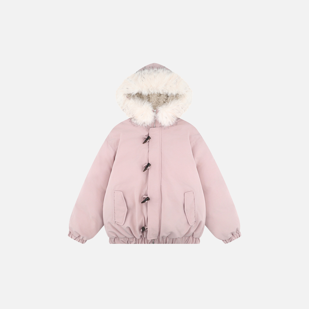 Veste bomber d'hiver épaisse à capuche zippée