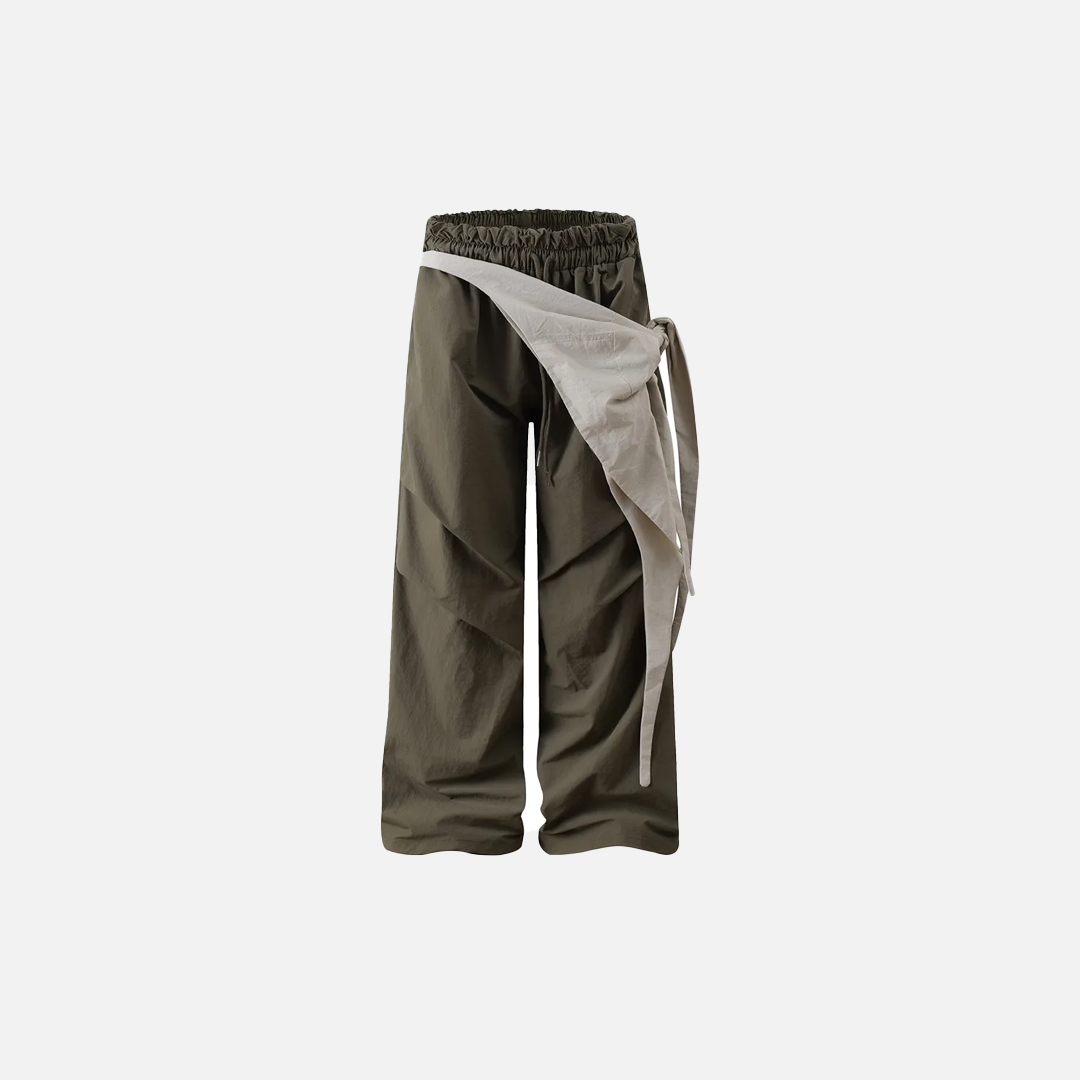 Y2K Men Hip Hop Elastic Patchwork Cargo Pants