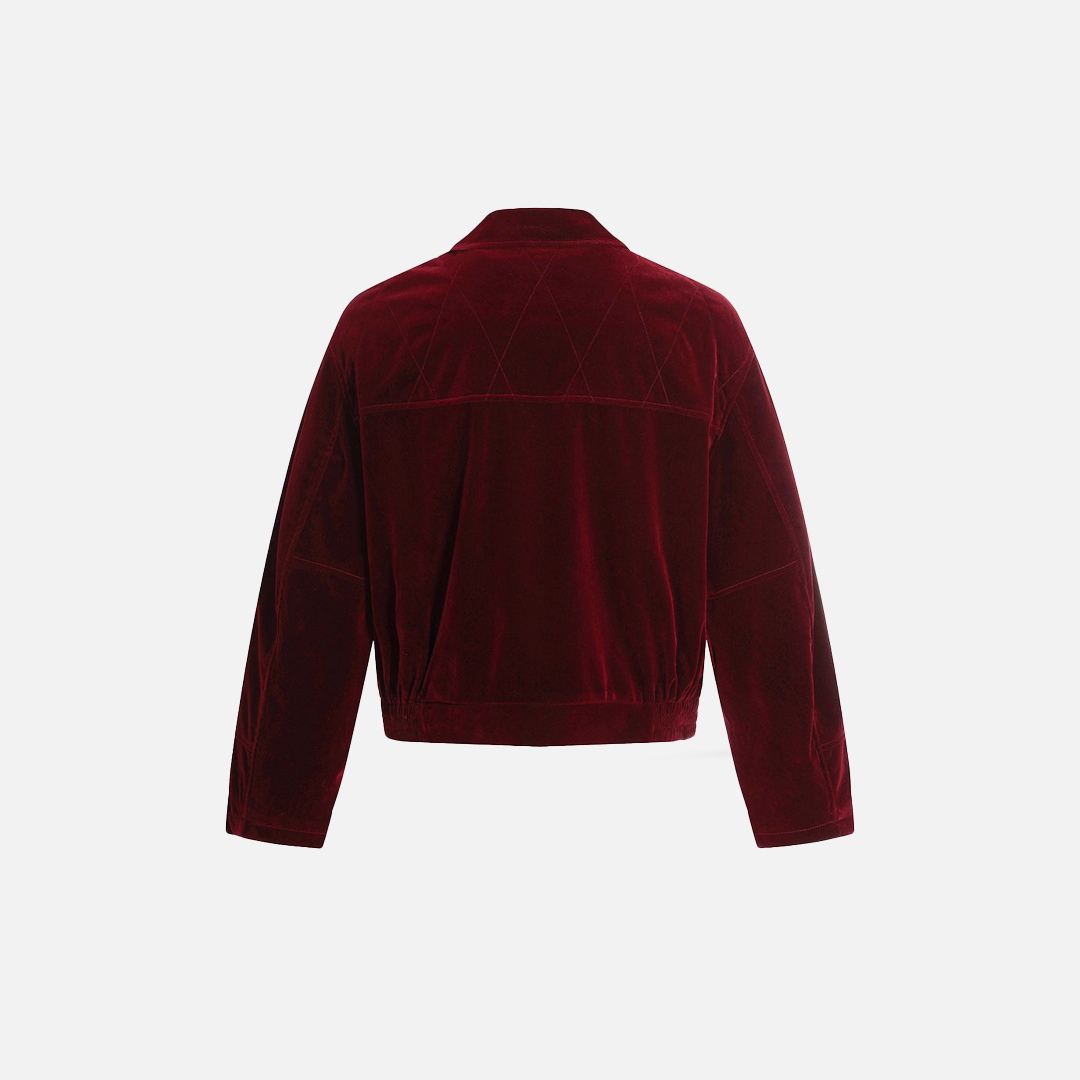 Veste en fourrure à fermeture éclair et clous métalliques style streetwear audacieux