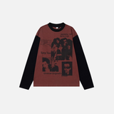 ゴシック カラフルロックスタープリント長袖Tシャツ