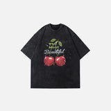Vintage T-Shirt mit Kirschfrucht-Grafik