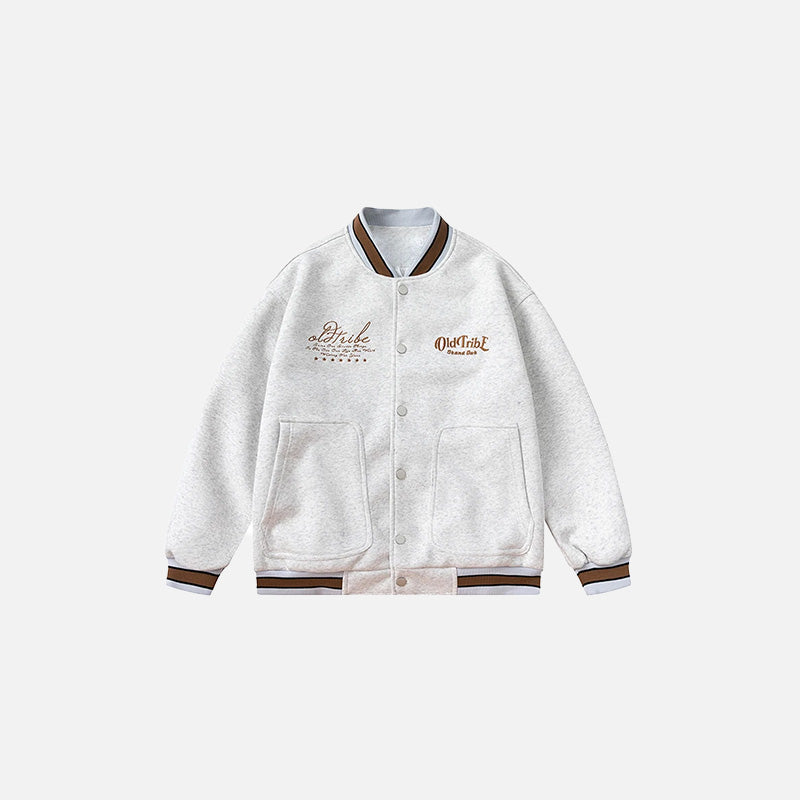 Klassische Vintage-Collegejacke