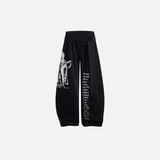 Gothing Street Character Print Wide Leg Sweatpants