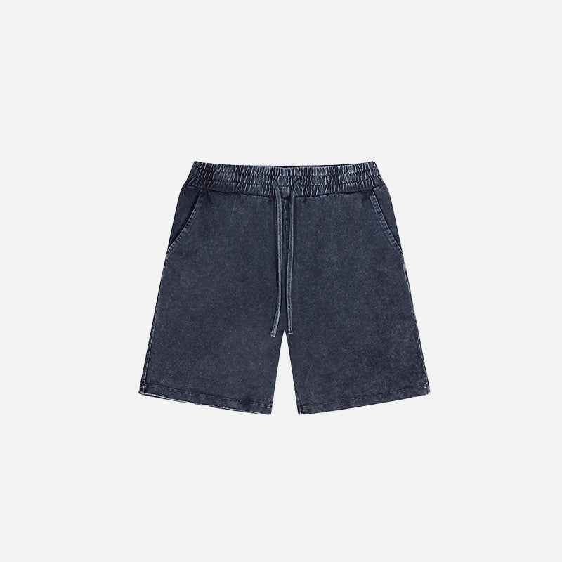 Vintage Washed Distressed Denim Shorts