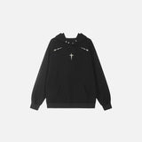 Loose Stellar Cross Hoodie
