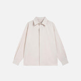 Chemise décontractée ample de couleur unie