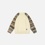 Textured Sleeve Knit Sweater