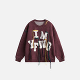 Stitched Ropes Embroidery Sweater