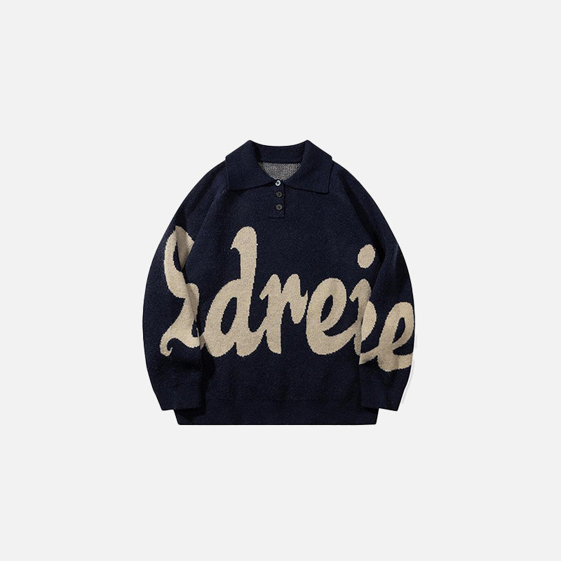 Pull polo à message audacieux