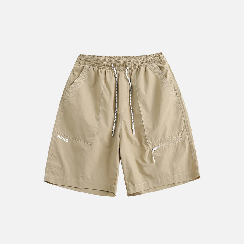 Polyester Elastic Waist Shorts