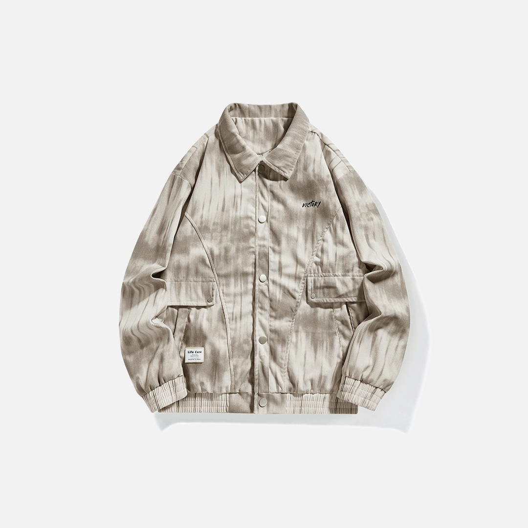 Vielseitige Cordjacke im koreanischen Stil
