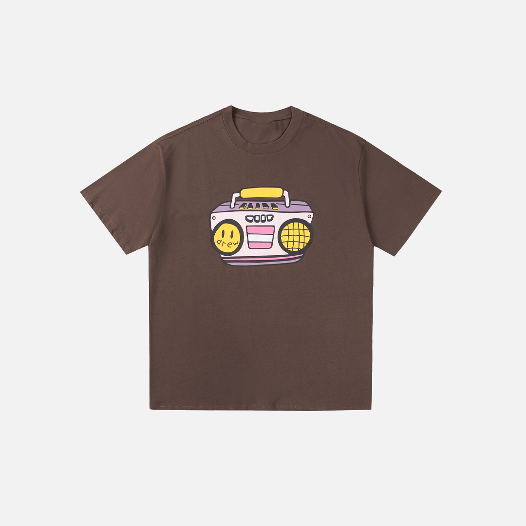 Elevated Radio bedrucktes Kurzarm-T-Shirt mit lockerer Passform