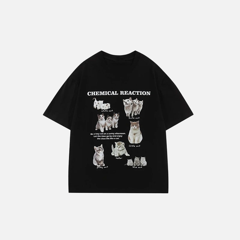 Y2K Damen-Katzen-T-Shirt