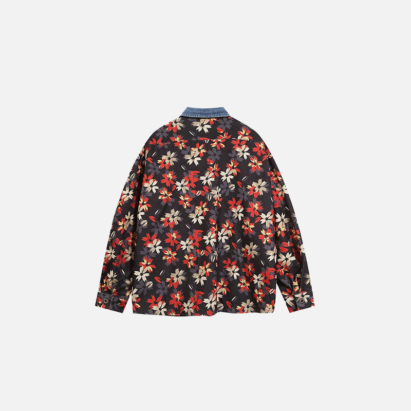 Cyclist Floral Pattern Shirt