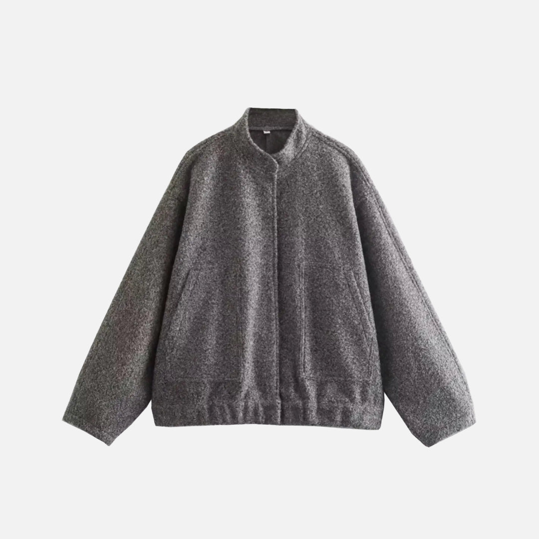 Oversized Fleece Bomber Jacket