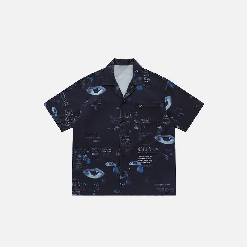 Chemise ample à imprimé œil Y2K