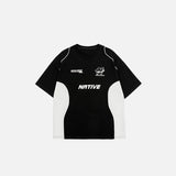 Color Blocking Racing Print T-Shirt