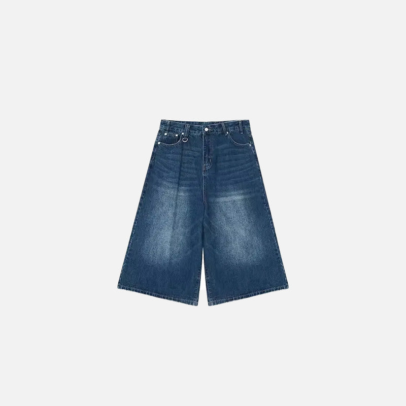 Vintage Wide-Leg Denim Jorts