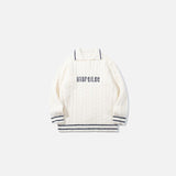 Turn-down collar Soft Vintage Sweater