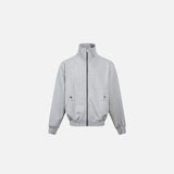 High-Collar Zippered Jacket