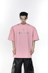 T-Shirt mit Metalllogo 