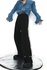 Straight Cut Loose Trousers