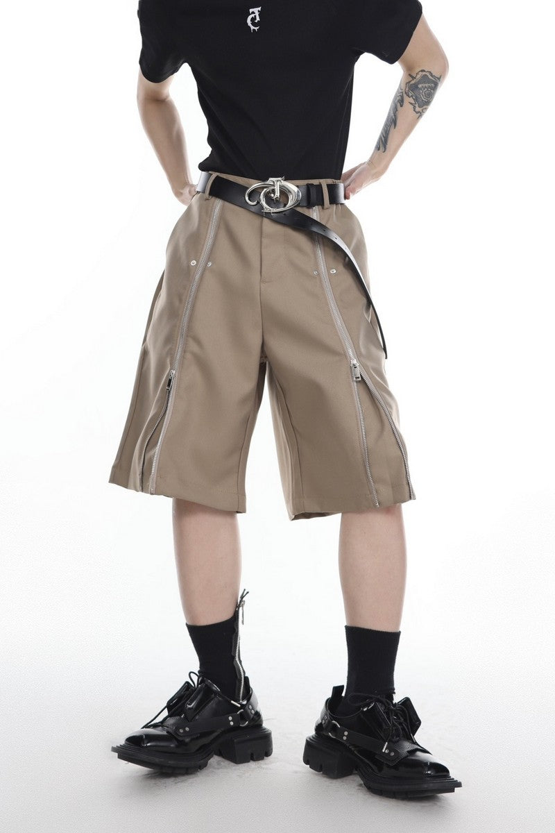 Weite Shorts mit Reißverschluss 