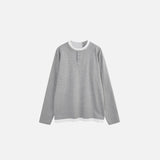 Klassisches Henley-T-Shirt mit Rundhalsausschnitt