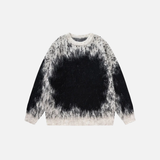 Streetwear Farbverlauf-Ombré-Flauschpullover