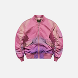 Veste bomber rose isolée style hip-hop Y2K