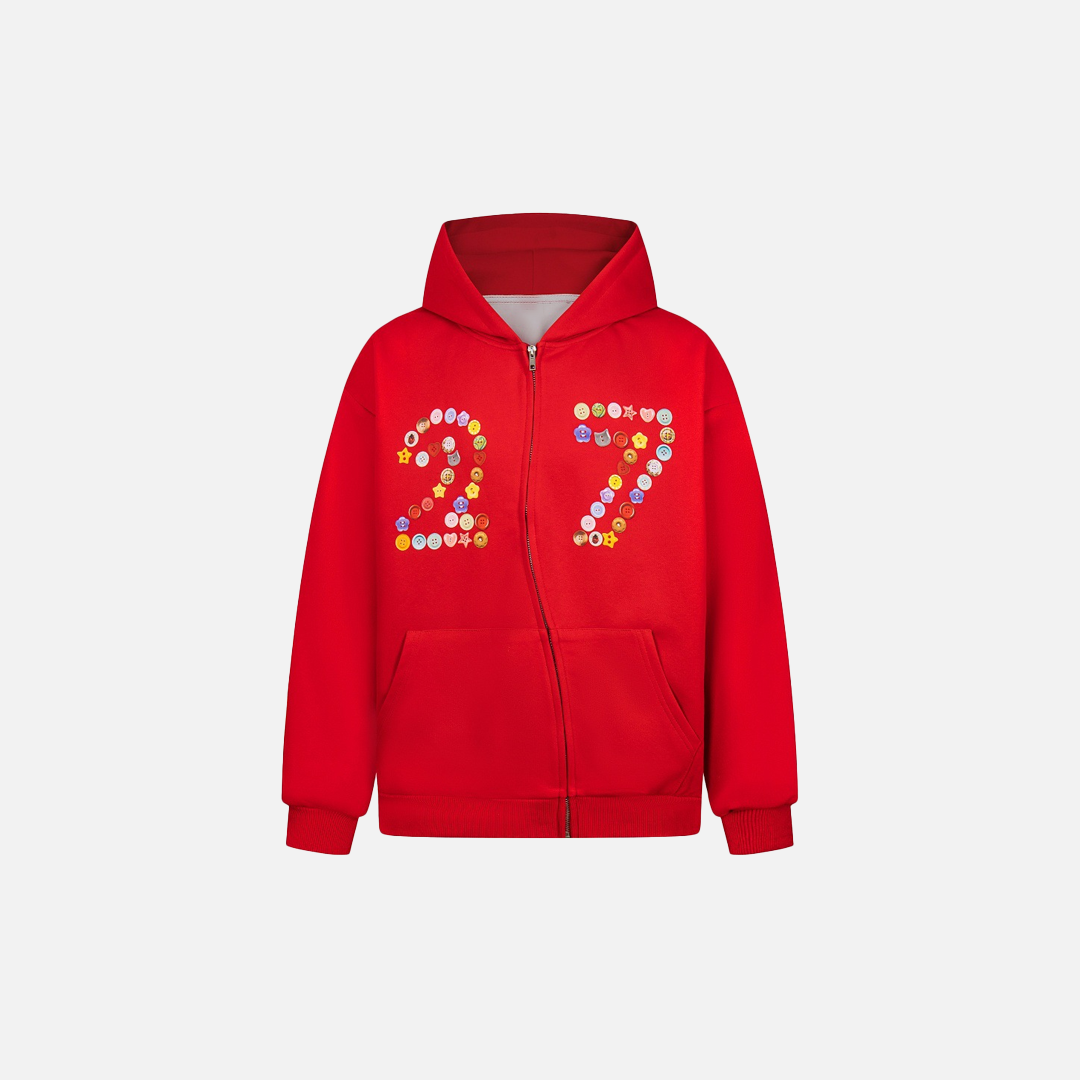 Unique Breathable Zipper Button Hooded Sweatshirt