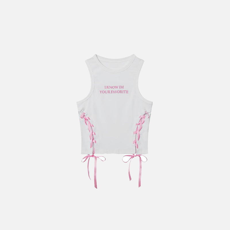Tanktop mit bestickten Trägern für Damen