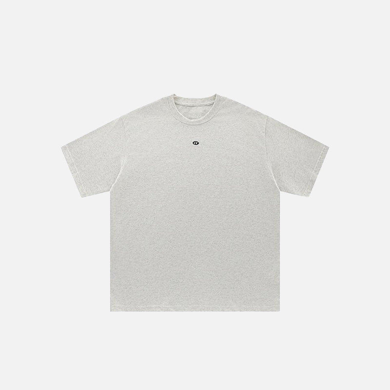 Übergroßes, einfarbiges, unbedrucktes T-Shirt