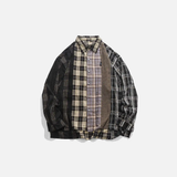 Chemise décontractée à carreaux isolée style hip-hop Y2K